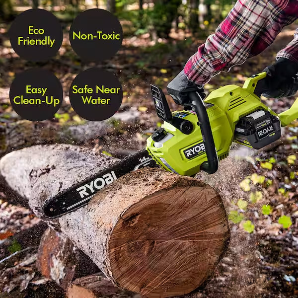 Ryobi Bar And Chain Oil 24 Oz Chainsaw Lubricant Biodegradable  materials