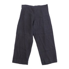 Bryn Walker Women's Black Linen Elastic Waist Cropped Wide Leg Pants XL