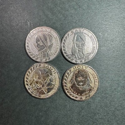 C1741 Set of 4 One Piece Vintage Medal Coin Set 1.3'' Japan Sanji Conis Raki M15