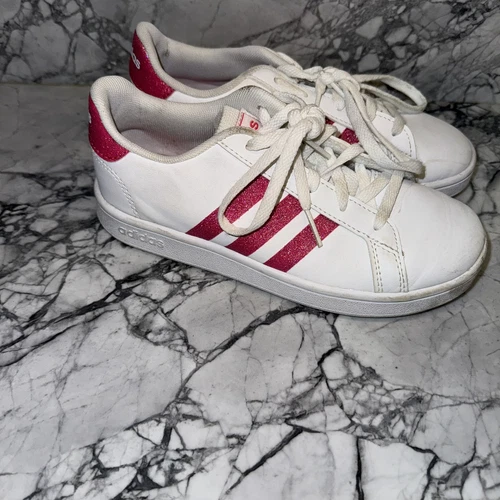Sneakers Adidas Ragazza 1Y Bianco Rosa Scintillante Piatte