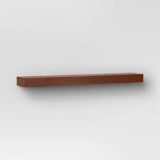 36" Floating Wood Shelf Walnut - Threshold: Modern Storage, Open Shelving