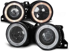 Tuning headlight set with halogen angel eyes suitable for BMW 3 E30 11.1982-0...