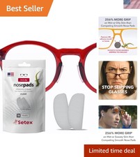 Gecko Grip 1mm Anti Slip Eyeglass Nose Pads, Bulk Pack 15 Clear Pair Made, 2...