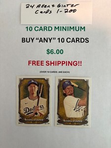 2024 Allen & Ginter, cards 1-200, 10 card MINIMUM,10/$6.00, Free shipping
