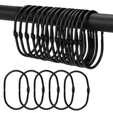 20 Pièces Anneaux Rideau de Douche, Crochets Rideaux en Métal, Anneau Rideau ...