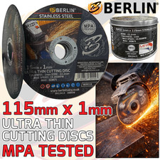 115mm 4.5" Ultra Thin Metal Cutting Discs 1mm Slitting Disc Stainless Steel