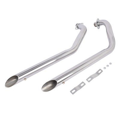 For Honda Shadow VLX600 VT600C Steed VLX400 Chrome Exhaust Muffler Pipes System