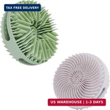 MtBoi 2 Pack Silicone Exfoliating Body Scrubber, Silicone Body Brush, Soft Silic