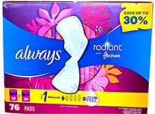 Almohadillas regulares Always Radiant con alas flexibles perfumadas talla 1 76 unidades
