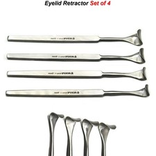 Desmarres Eyelid Retractor Ophthalmology Set of 4 Medical ENT Surgical Tools CE