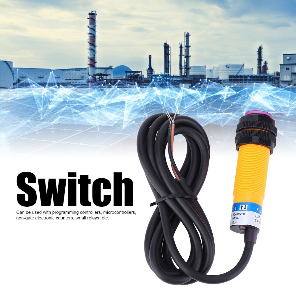 10PCS Infrared Diffuse Photoelectric Switch E3F-DS30C4 M18 Proximity Switch.
