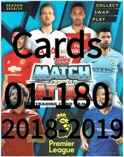 Cards # 01 -180 Match Attax 2018/2019 Topps 18/19 Bournemouth To Huddersfield