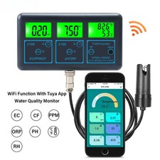 WiFi PH Meter Temp TDS ppm EC ORP Water Tester Tuya APP Smart Monitor