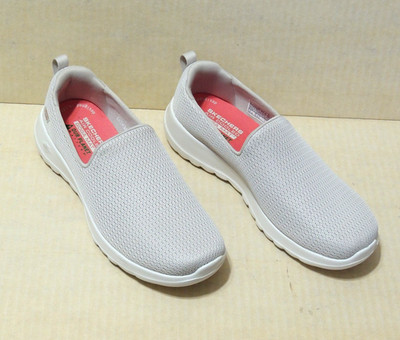 Skechers GO WALK Women's Sneakers Slip On Beige Walking Comfort Shoes Sz 6.5