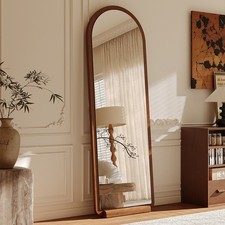 160×50cm Modern Solid Wood Decorative Minimalist Arched Floor & Wall Mirror