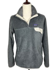 PATAGONIA Women's Lightweight Synchilla Snap-T Fleece Pullover Gray Sz L EUC