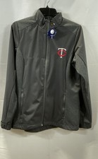 Antigua Women's MLB Minnesota Twins Revolve Full Zip Jacket Charcoal M NWT