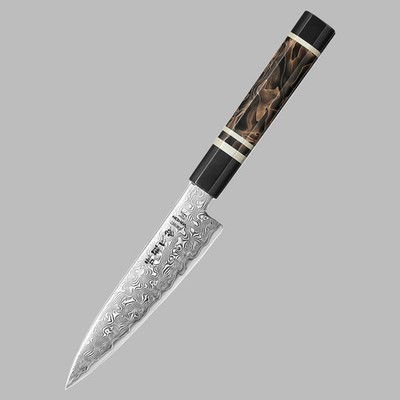 Hezhen X09 ZDP-189 Damascus Utility Knife 5.5 in 49 Layer Authentic Japanese