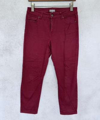 Jaeger Damen Skinny Jeans Rot Stretch Freizeit Größe 10