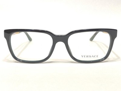 NEW Men's Versace MOD VE3218 GB1 Eyeglasses Frames Black/Gold Square 55/17~145