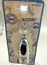 DC Comics SUPERMAN 3-D Bullet Shape Pendant Opens Up NEW DC s16 Locket