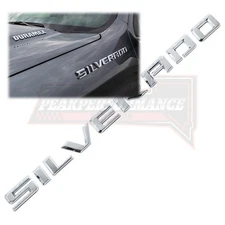 19-23 Chrome For Silverado 1500 Side Fender Letter Logo Emblem Badge Z71 LT LTZ
