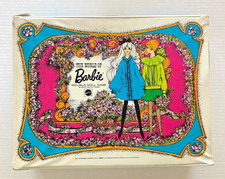 Vintage Mattel World of Barbie Double Doll Case 1968 White Blue Mod 1007