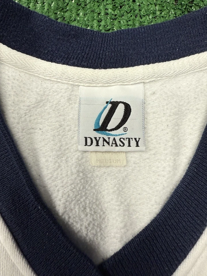 Vintage Cleveland Indians V-neck Pullover Gray and White Sweater Medium - Image 3 of 4