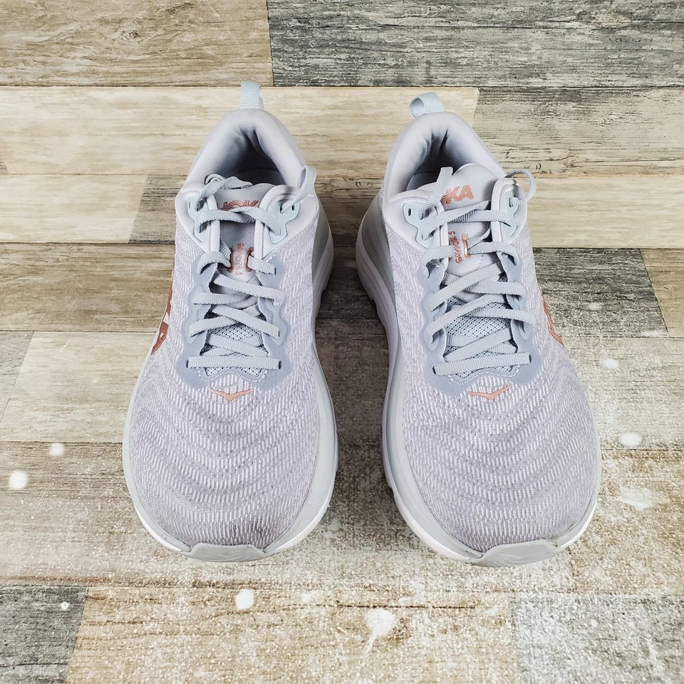 Hoka One One Gaviota 5 Womens Shoe Sz 10 B Running Harbor Mist Rose Gold Sneaker - Image 2 of 4