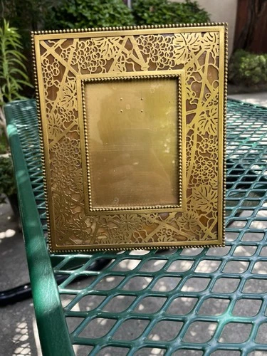 New ListingAntique Brass Tiffany Studios New York 947 Photo Picture Frame  Glass.