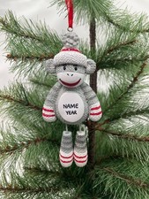 Personalized Animals in Present Ornament Baby's First Christmas