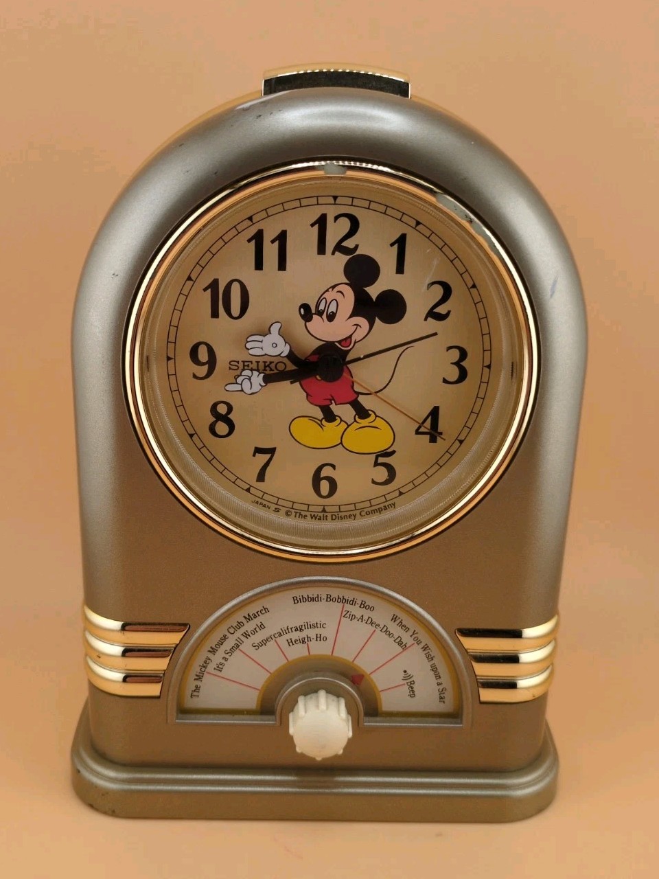 Vintage Disney 1980s Mickey Mouse Seiko Quartz musical alarm clock Battery Club