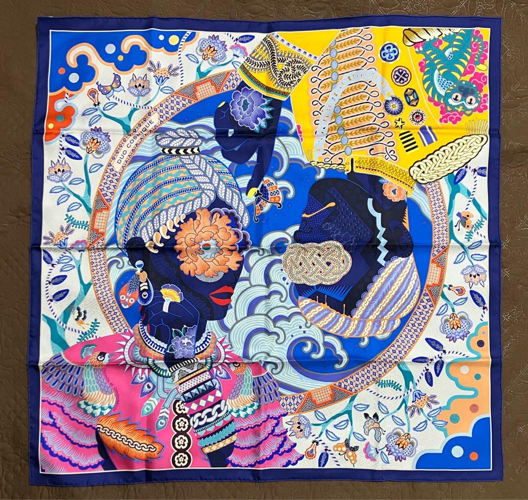 Hermes Omotesando Limited Edition 2021 Carre 90 Scarf Rare Color 90cm Silk