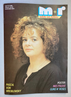 Melodie & Rhythmus 8/1989 Dolly Parton Guns n'Roses Fuffziger Poster Ines Paulke