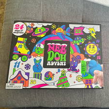 Nee Doh Christmas Door Advent Calendar 24 Days of Surprises, Multicolor