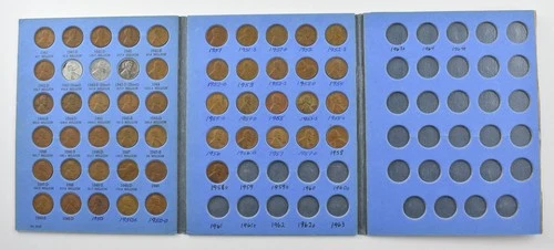 Complete 1941-1958 Lincoln Wheat Penny Cent Collection Album P D S Set *8041