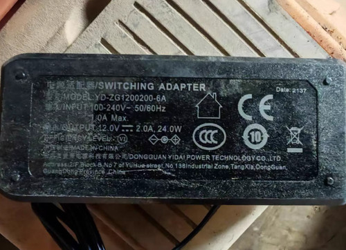 YD-ZG1200200-6A 12V 2A 24W Universal Netzteiladapter Ladegerät Für Monitor Route