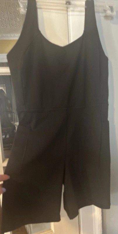 Calia Inspire Short Bodysuit Pure Black Women’s, XL. Quick dry. Breathable. 