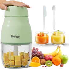 Upgraded Baby Food Maker, 10oz Food Processor with 8 Blades, Quiet Fast Blending