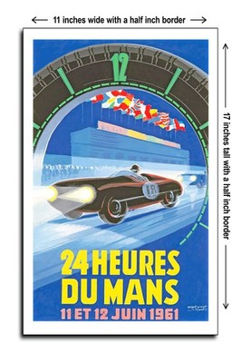 1961 24 Hours of Le Mans - 11x17 Poster