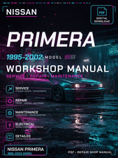 Nissan Primera 1995 1996 1997 1998 2002 Workshop Repair Service Manual Nissan Primera 1995 1996 1997 1998 2002 Workshop Repair Service Manual