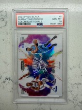 2024 PANINI PRIZM BLACK KEVIN DURANT / RUSSELL WESTBROOK PSA 10 DUAL COLORBLAST