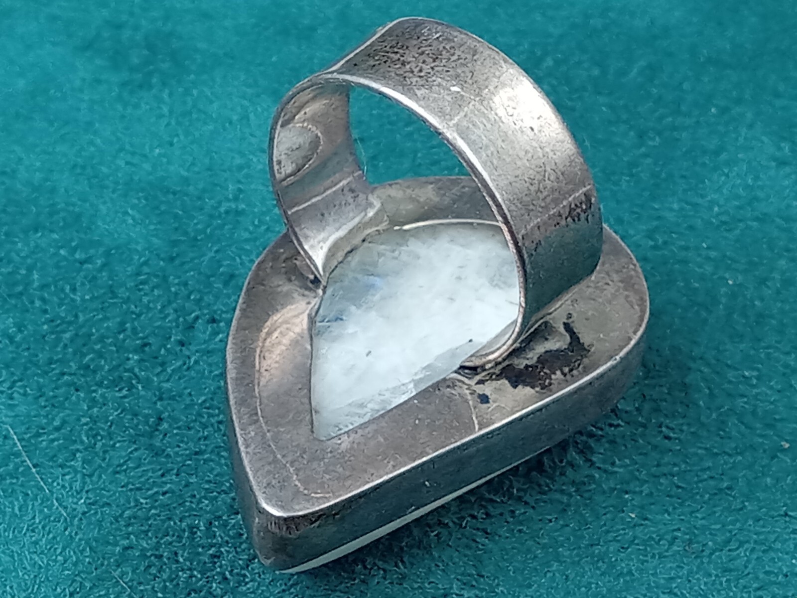 Amazing Sterling Silver Ring w. Custom Teardrop S… - image 4