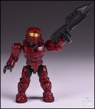 HALO MEGA BLOKS UNSC CARMESÍ ESPARTANO MARCA IV CON RIFLE DE ASALTO MINI FIGURA 97520