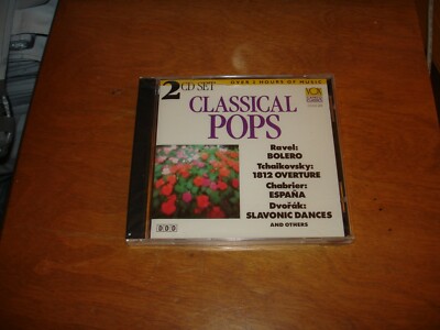 Classical Pops Ravel: Bolero Tchaikovsky: 1812 Overture (2 CDs, 1993) Brand New