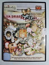 Polka Doodles LA Belle Papillon CD Rom- Printables For Cardmaking  Scrapbooking