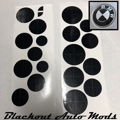 Buy Gloss Black Vinyl BMW Emblem Overlay Decals Complete Kit Fits All Models