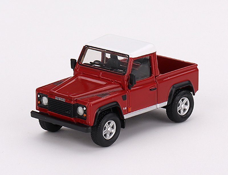 ミニカー MINI GT Land Rover Defender 90 Pickup Mini GT 1:64 Land Rover Defender 90 Pickup – Masai Red #323