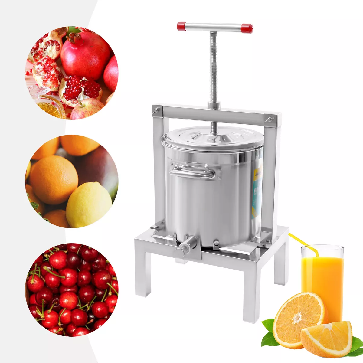 10L Manual Friut juice Presser Grape Apple Grape Juicer Beeswax Extractor  Tool