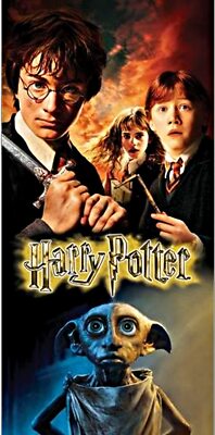 Harry Potter Beach Bath Towel Cast Ron Hermione Dobby Towel 28x58 100%Cotton